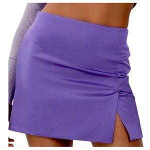 Chloe Colette Satin Mini Skirt Purple High Waist XS